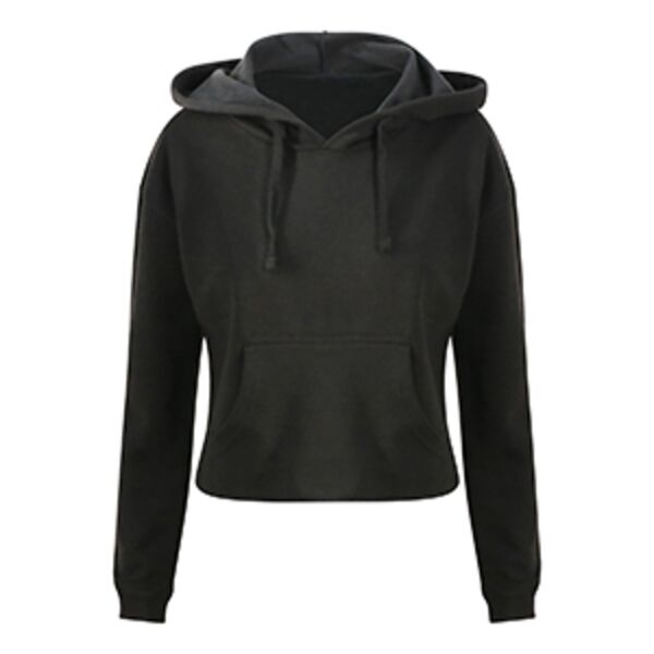 Ladies' Girlie Cropped Hooded Fleece with Pocket Thumbnail