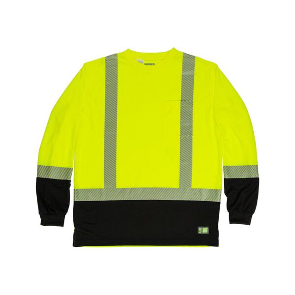 Men's Hi-Vis Class 3 Color Blocked Long-Sleeve T-Shirt Thumbnail