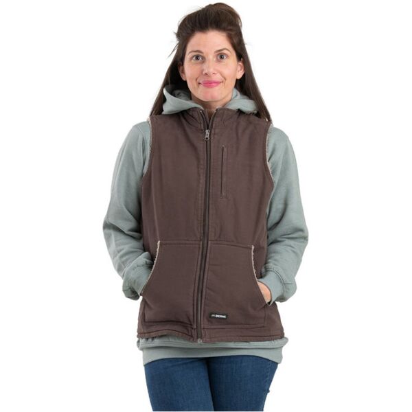 Ladies' Sherpa-Lined Softstone Duck Vest Thumbnail