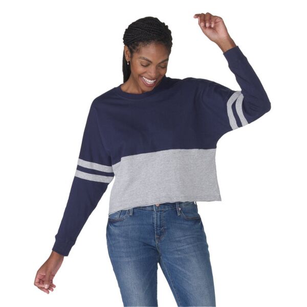 Ladies' Cropped Retro Pom Pom Jersey Fleece Thumbnail