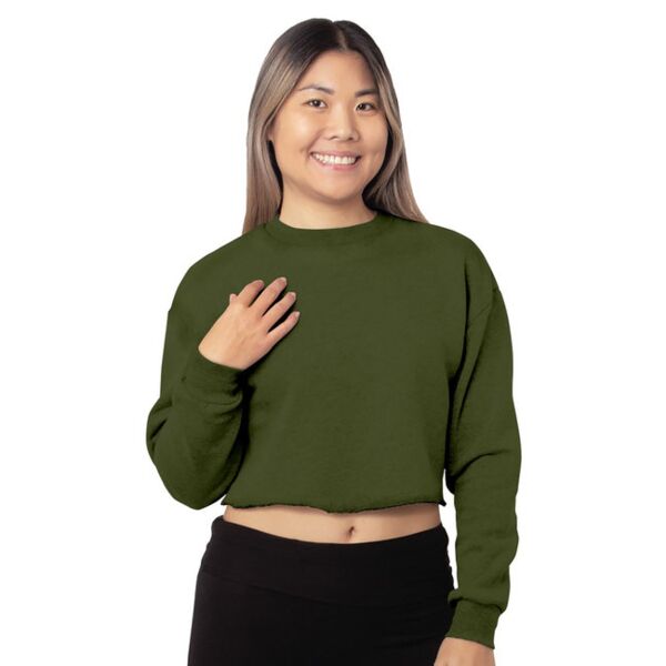 Ladies' USA Made Cropped Crewneck Sweatshirt Thumbnail