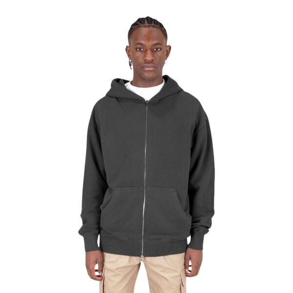 Men's Garment Dye Double-Zip Hooded Sweatshirt Thumbnail