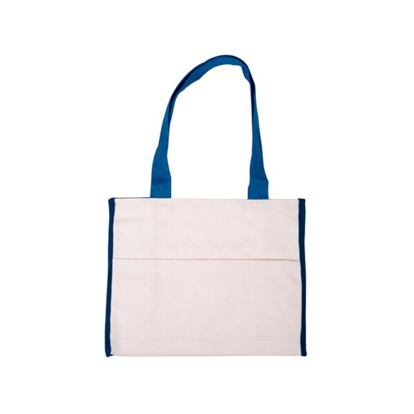 Cotton Gusset Accent Box Tote Bag Thumbnail