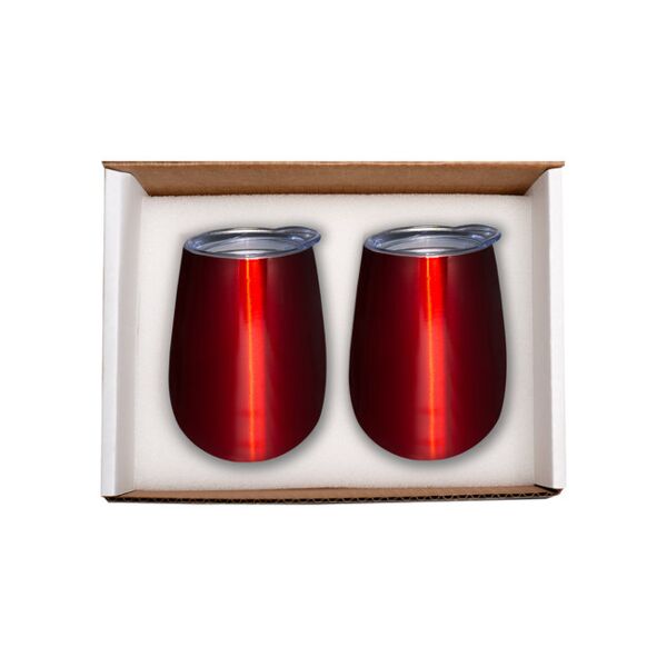 Duo Vacuum Insulated Stemless Wine Tumbler Gift Set Thumbnail
