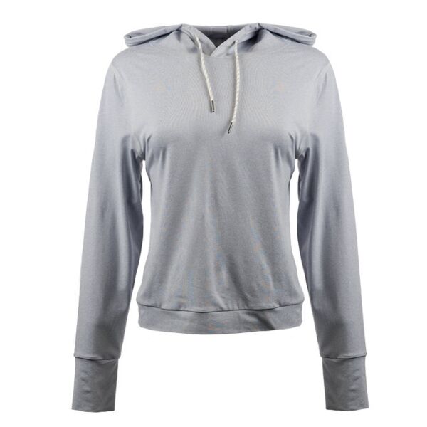 Ladies' Modest Crop Hooded Sweatshirt Thumbnail