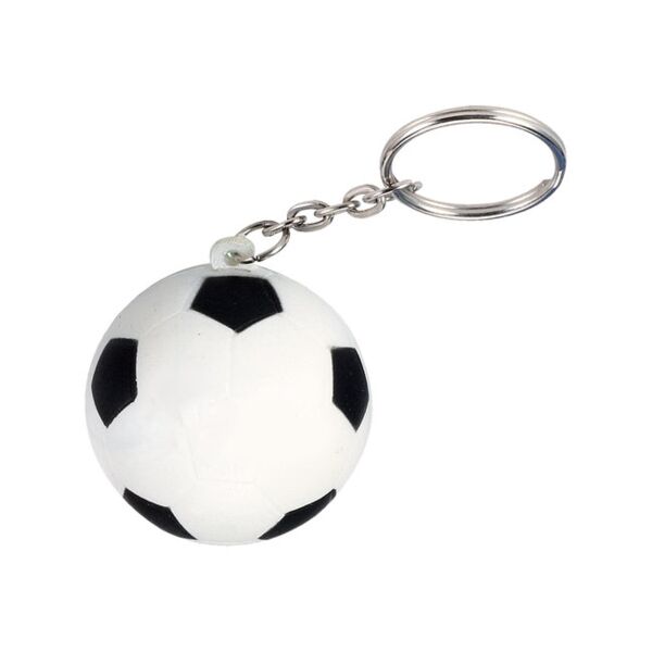 Soccer Ball Shape Stress Ball Keychain Thumbnail