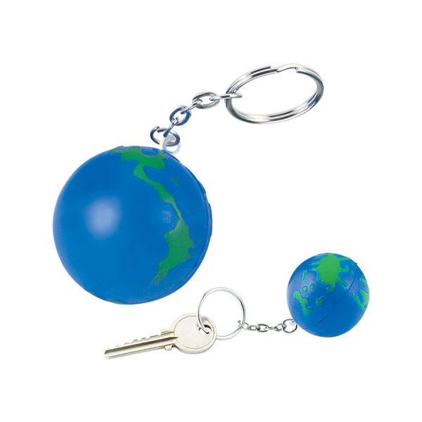 Globe Earth Shape Stress Ball Keychain Thumbnail