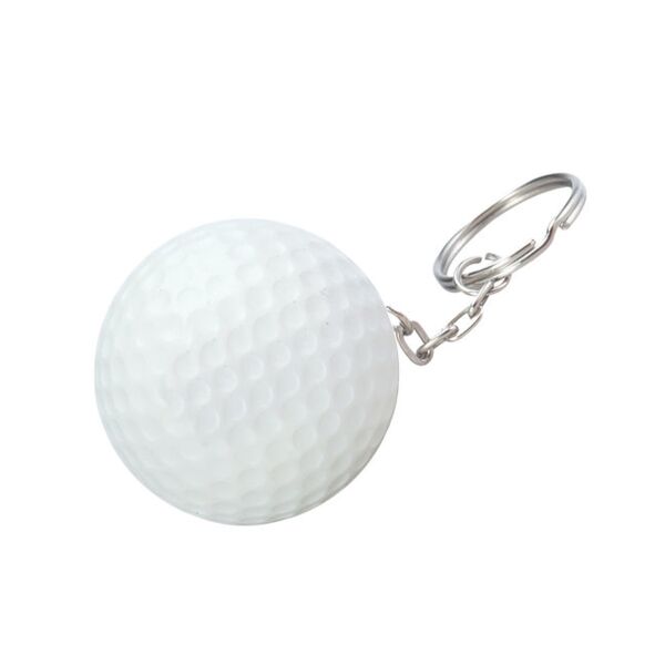 Golf Ball Shape Stress Ball Keychain Thumbnail