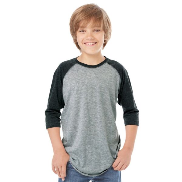 Youth Baseball Fine Jersey Three-Quarter Sleeve Tee Thumbnail