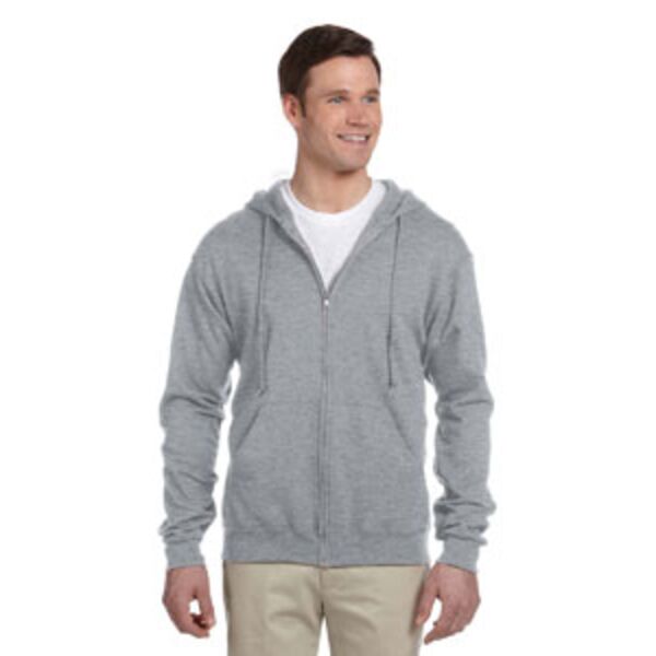 Adult NuBlend® Fleece Full-Zip Hooded Sweatshirt Thumbnail