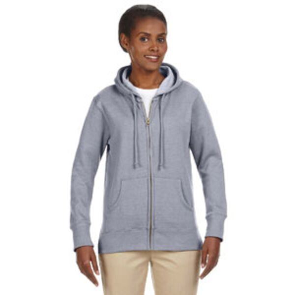 Ladies' Heathered Full-Zip Hooded Sweatshirt Thumbnail
