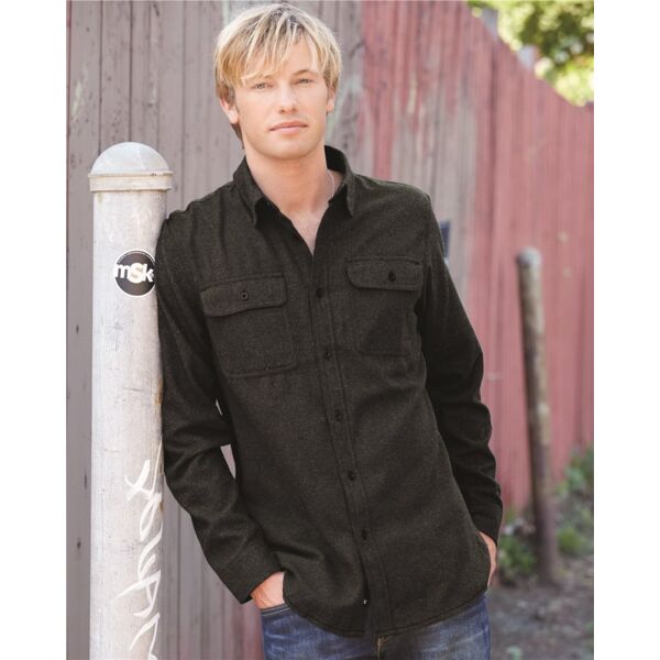 Men's Solid Flannel Shirt Thumbnail