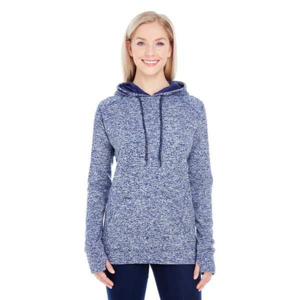 Ladies' Cosmic Contrast Fleece Hooded Sweatshirt Thumbnail