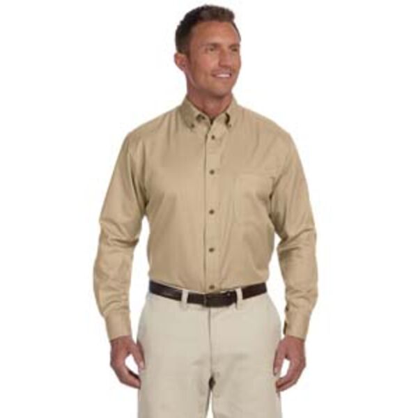 Men's Tall Easy Blend™ Long-Sleeve Twill Shirt with Stain-Release Thumbnail