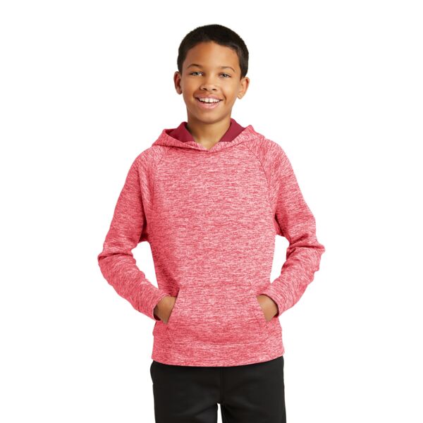Youth PosiCharge ® Electric Heather Fleece Hooded Pullover Thumbnail