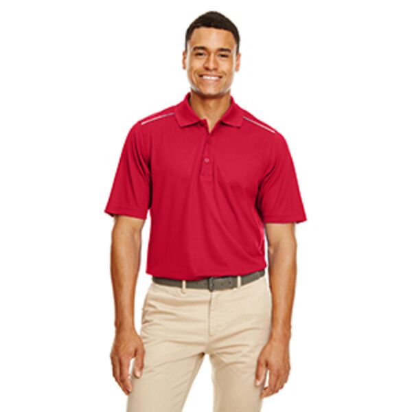 Men's Radiant Performance Piqué Polo with Reflective Piping Thumbnail