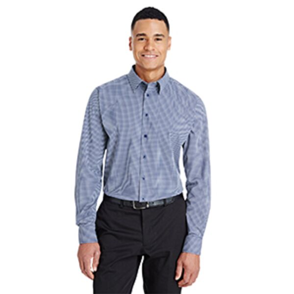 CrownLux Performance® Men's Tonal Mini Check Woven Shirt Thumbnail