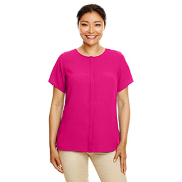 Ladies' Perfect Fit™  Short-Sleeve Crepe Blouse Thumbnail