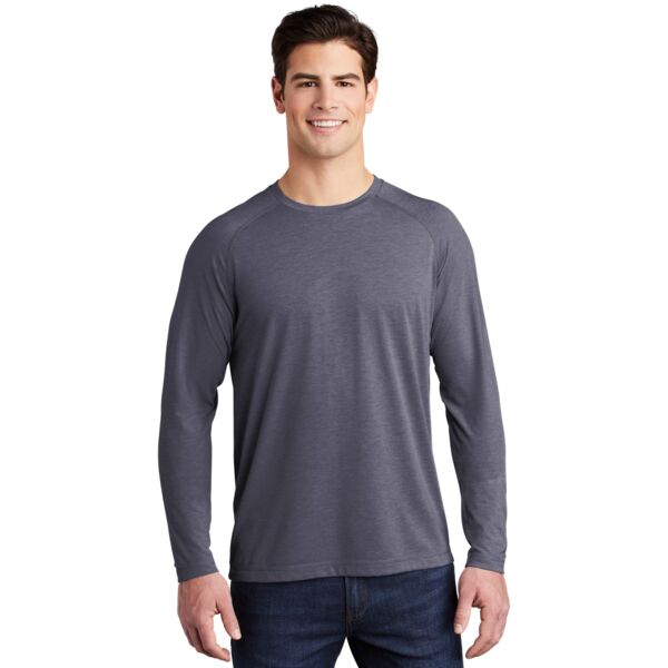 PosiCharge ® Long Sleeve Tri Blend Wicking Raglan Tee Thumbnail