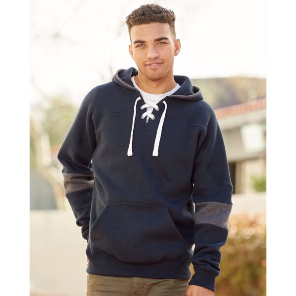 Men's Sport Lace Colorblocked Fleece Hooded Sweatshirt Thumbnail