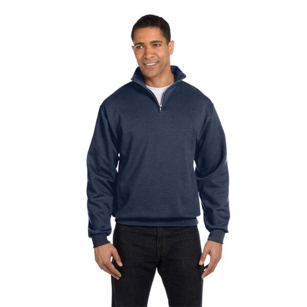 Adult NuBlend® Quarter-Zip Cadet Collar Sweatshirt Thumbnail