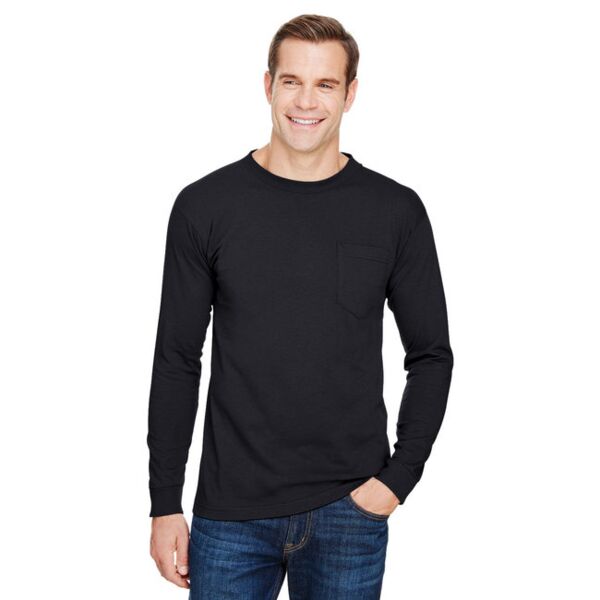 Unisex USA Made Long-Sleeve Pocket T-Shirt Thumbnail