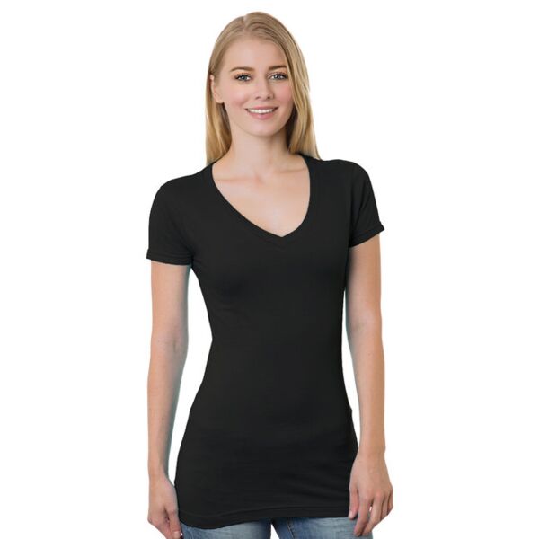Ladies' USA Made V-Neck T-Shirt Thumbnail