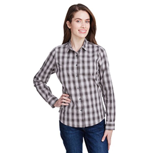 Ladies' Mulligan Check Long-Sleeve Cotton Shirt Thumbnail