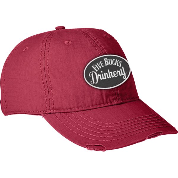 Burgundy Distressed Cap Thumbnail